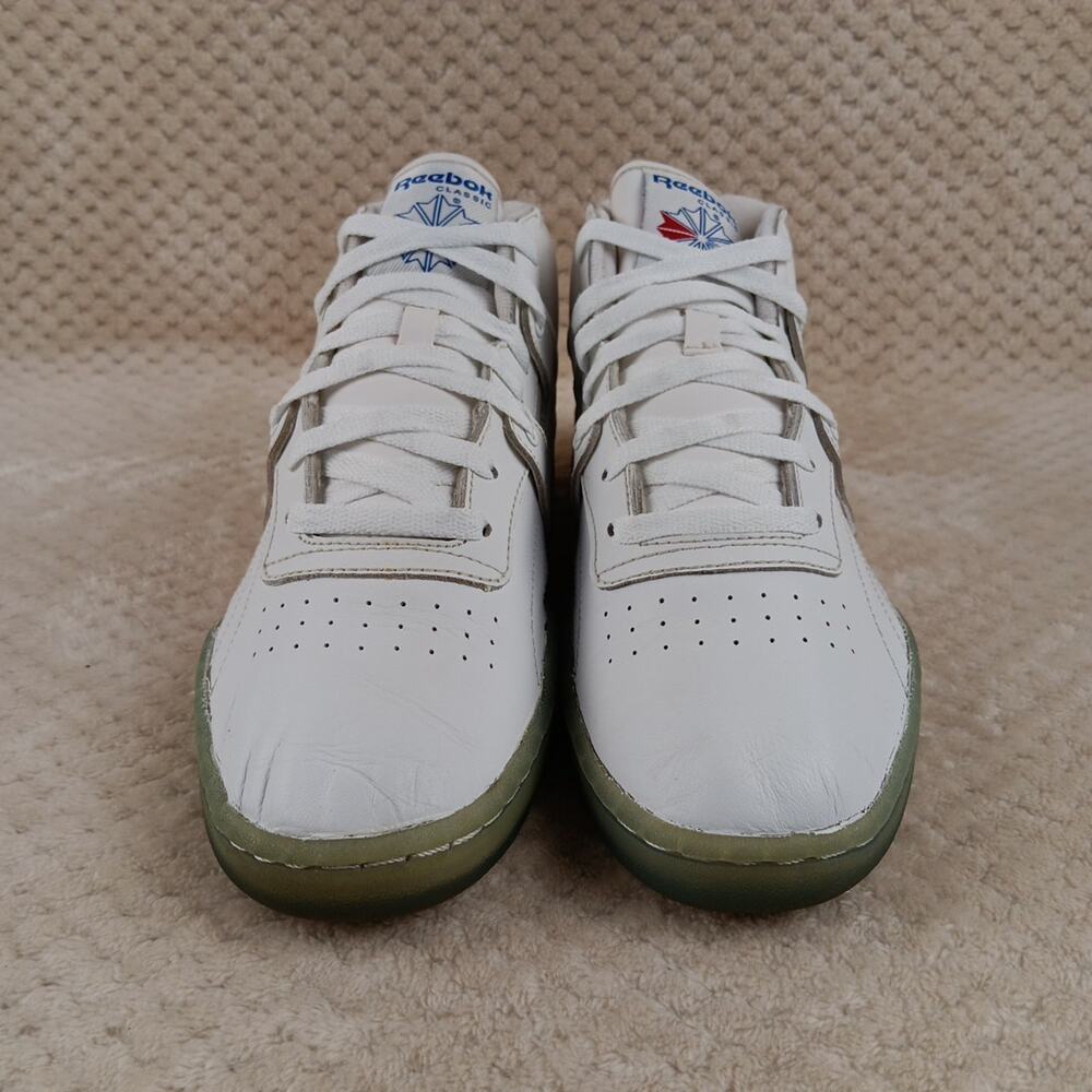 Men’s Size 8.5 Reebok North Carolina Classic Sneakers White Light Blue Accents - Picture 3 of 14